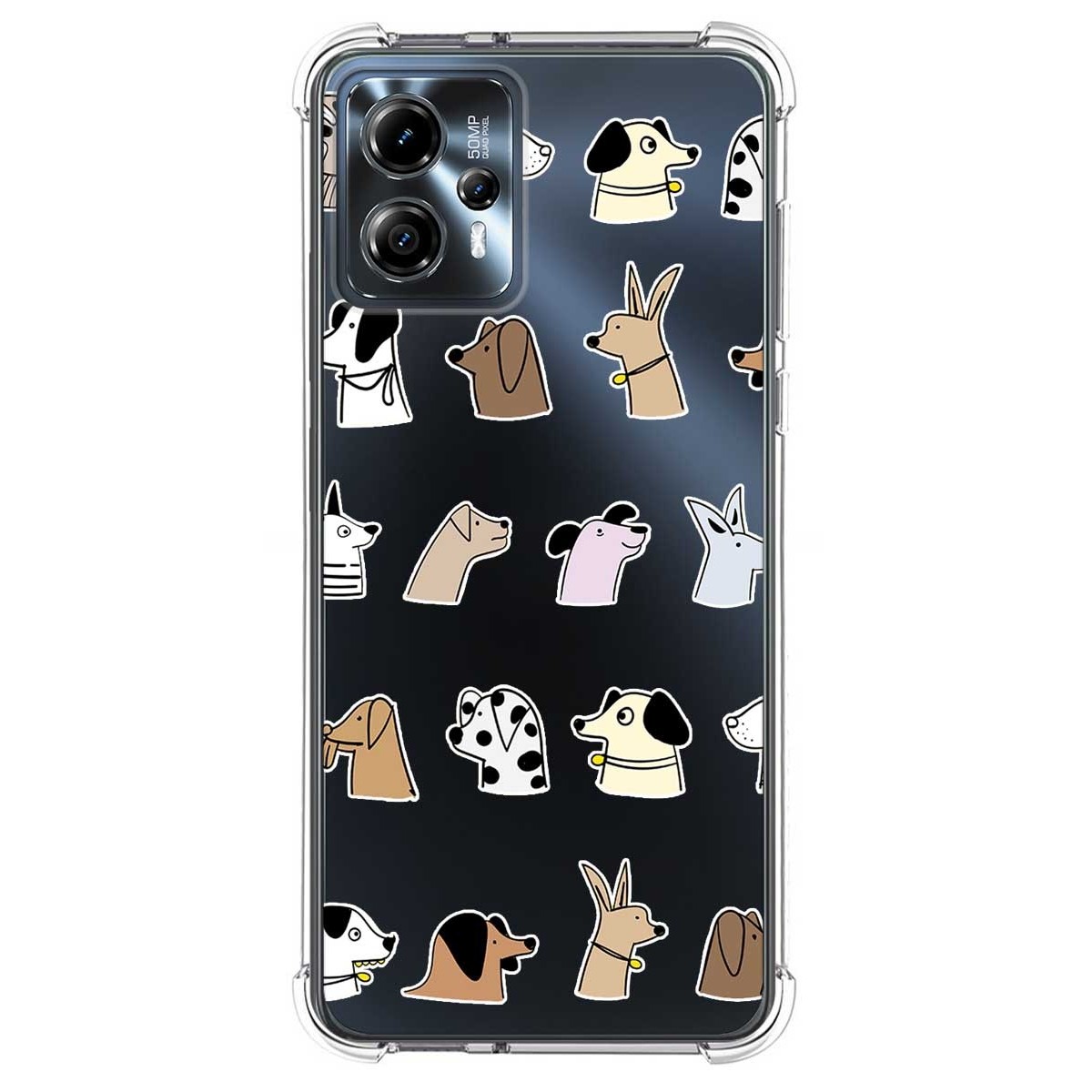 Funda Silicona Antigolpes para Motorola Moto G23 diseño Perros Dibujos