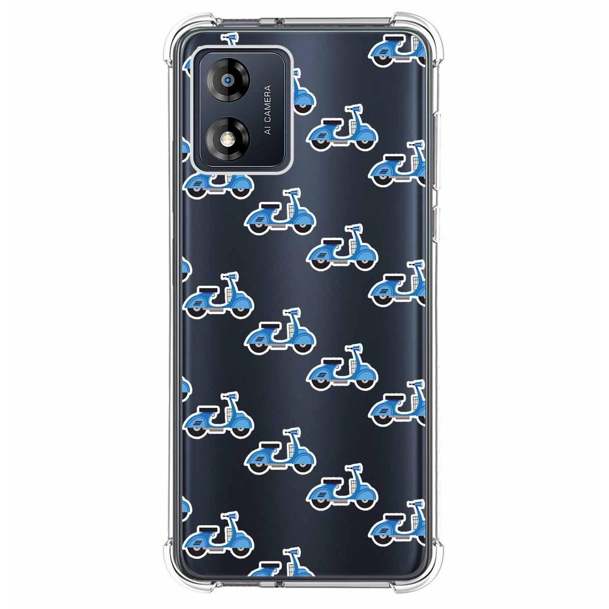 Funda Silicona Antigolpes para Motorola Moto E13 diseño Scooter Dibujos