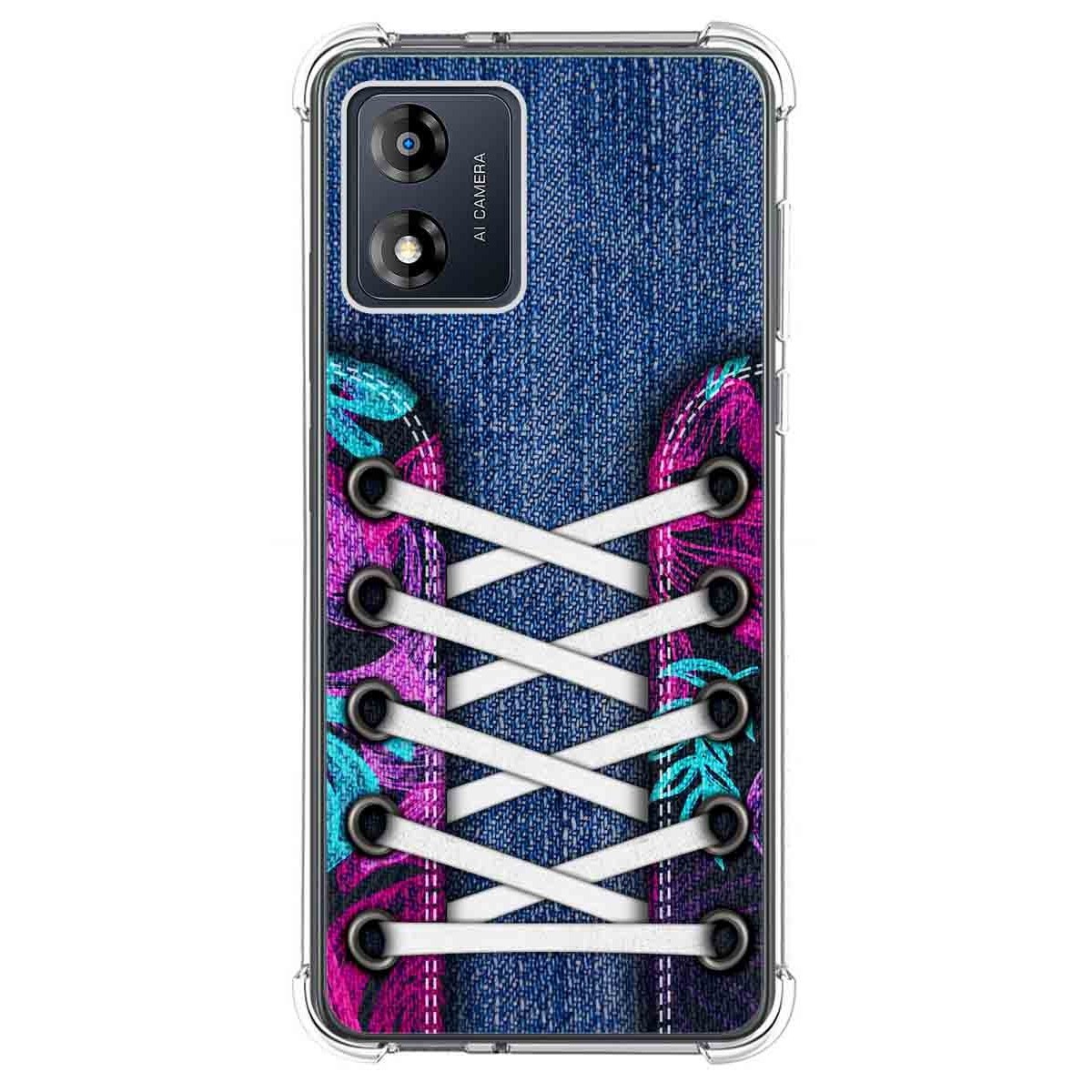 Funda Silicona Antigolpes para Motorola Moto E13 diseño Zapatillas 06 Dibujos