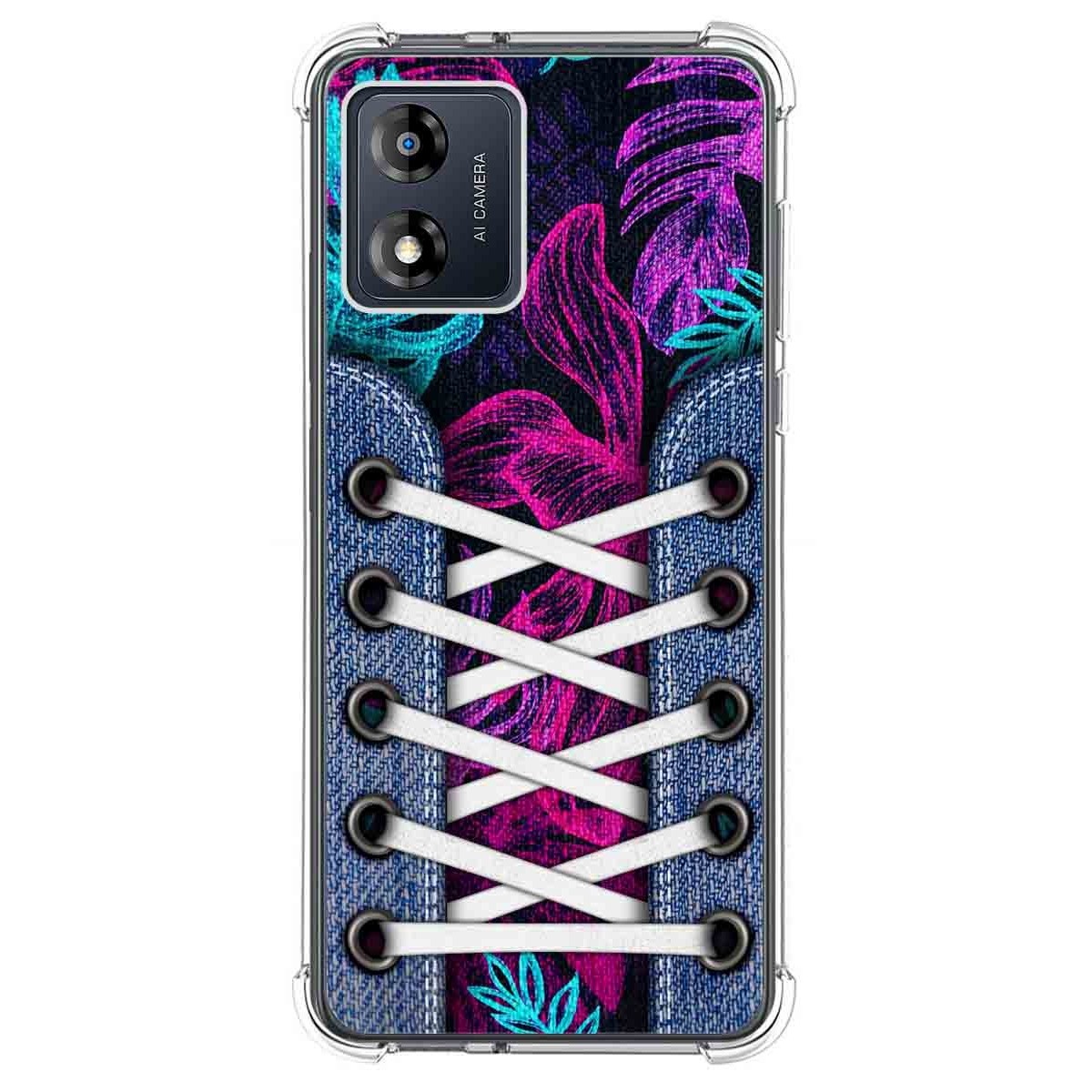 Funda Silicona Antigolpes para Motorola Moto E13 diseño Zapatillas 07 Dibujos