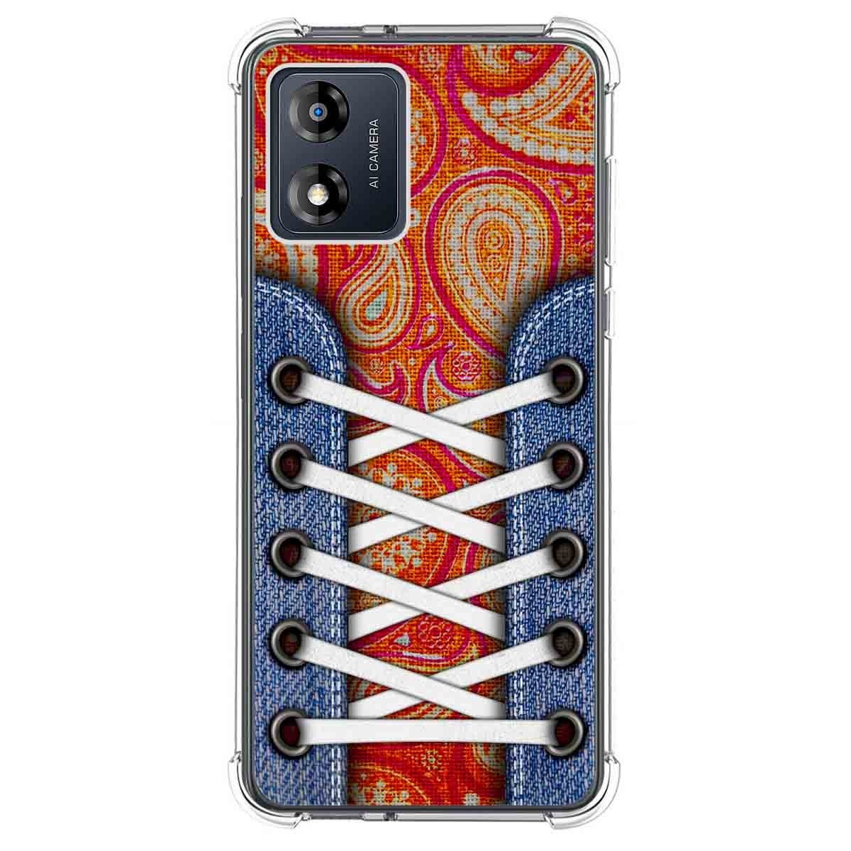 Funda Silicona Antigolpes para Motorola Moto E13 diseño Zapatillas 10 Dibujos