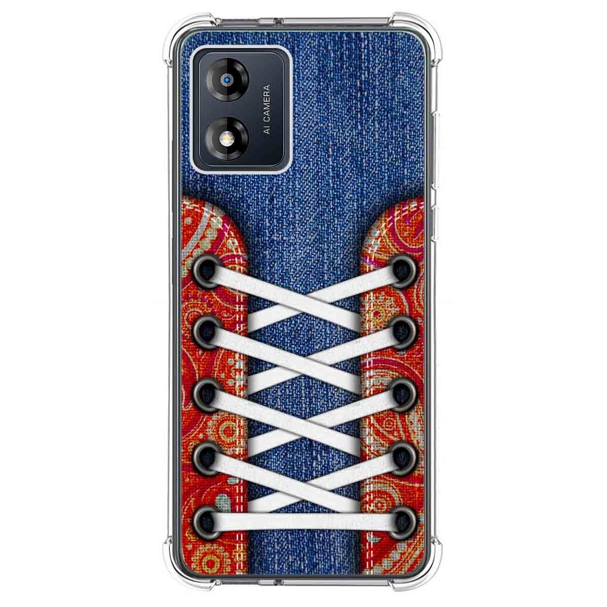 Funda Silicona Antigolpes para Motorola Moto E13 diseño Zapatillas 11 Dibujos