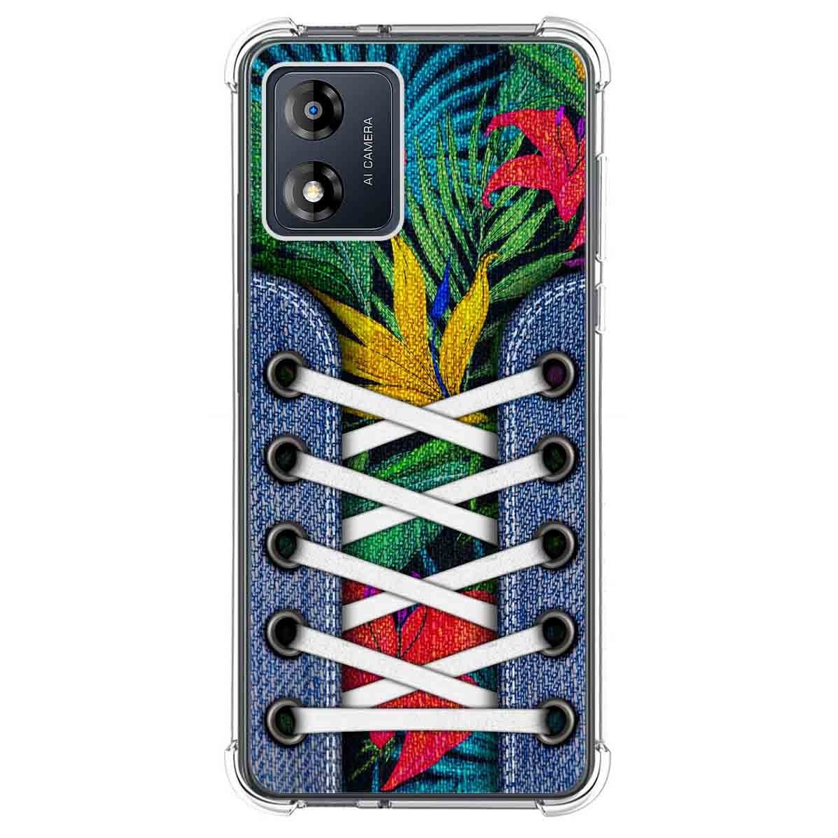 Funda Silicona Antigolpes para Motorola Moto E13 diseño Zapatillas 12 Dibujos