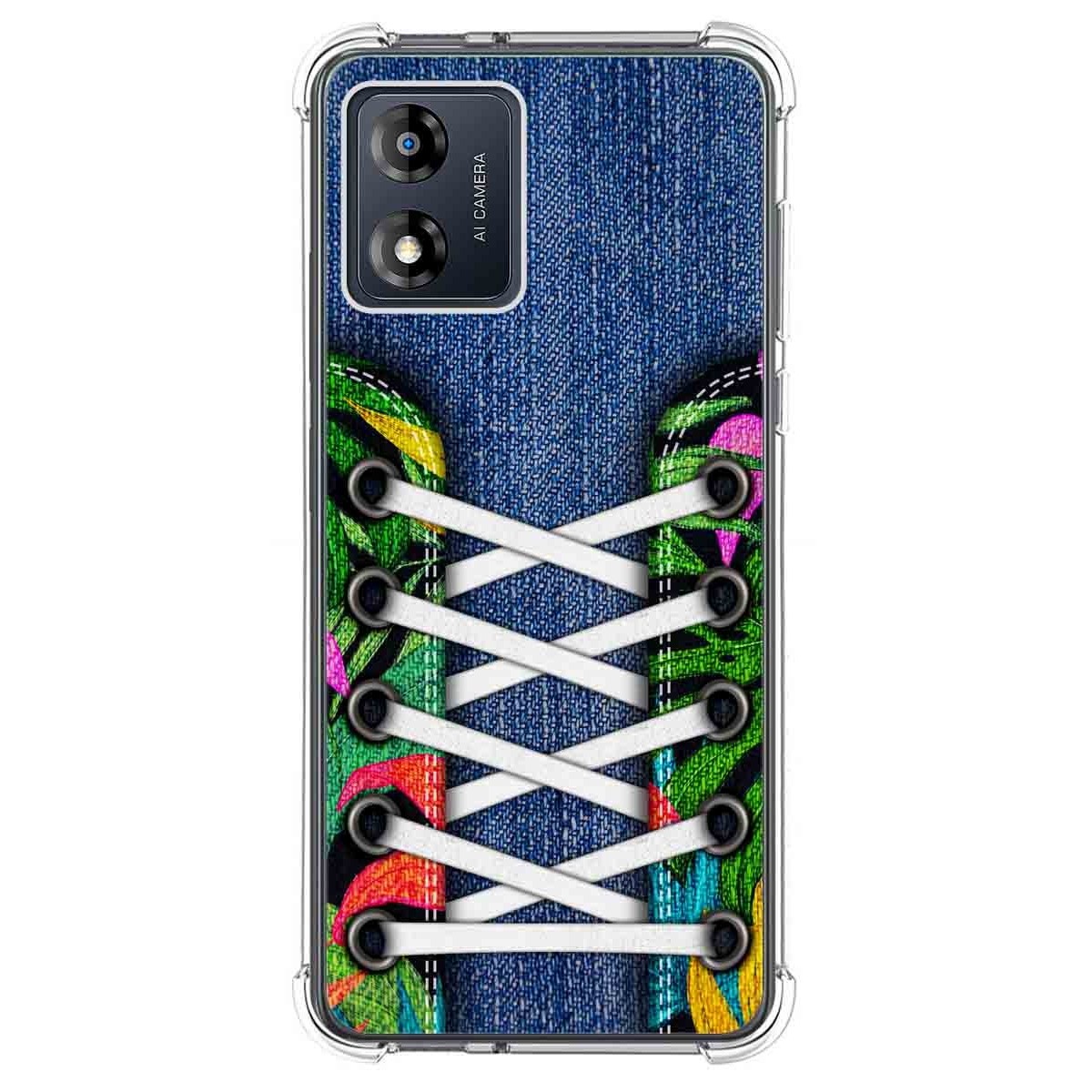 Funda Silicona Antigolpes para Motorola Moto E13 diseño Zapatillas 13 Dibujos