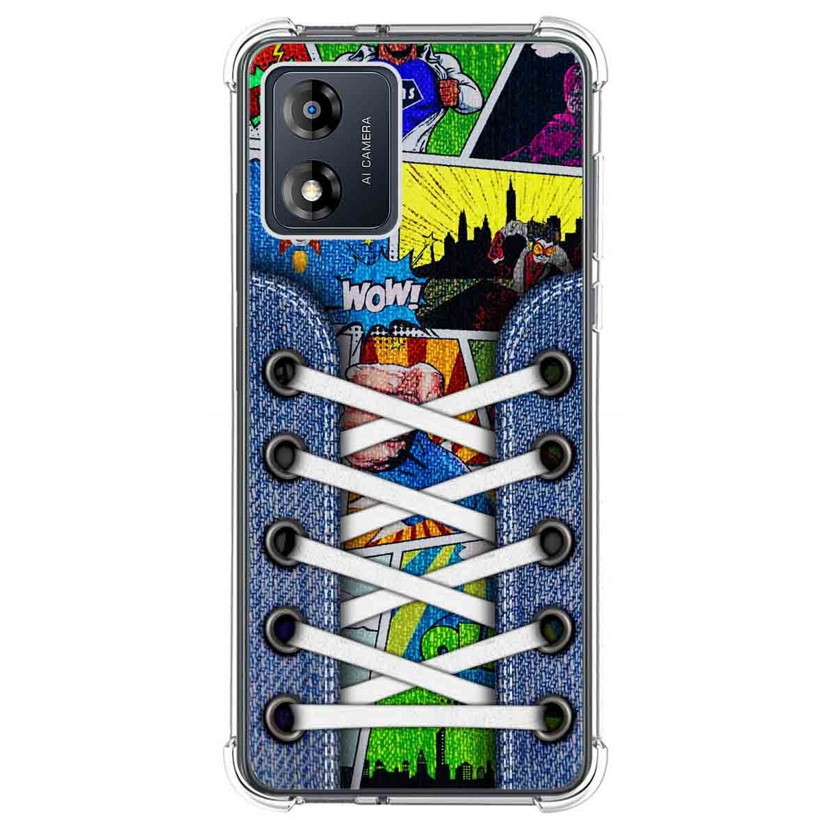 Funda Silicona Antigolpes para Motorola Moto E13 diseño Zapatillas 14 Dibujos