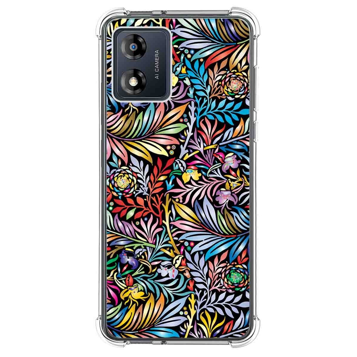 Funda Silicona Antigolpes para Motorola Moto E13 diseño Flores 04 Dibujos