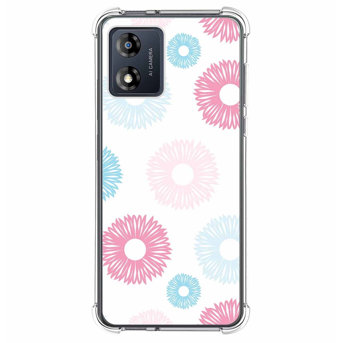 Funda Silicona Antigolpes para Motorola Moto E13 diseño Flores 06 Dibujos