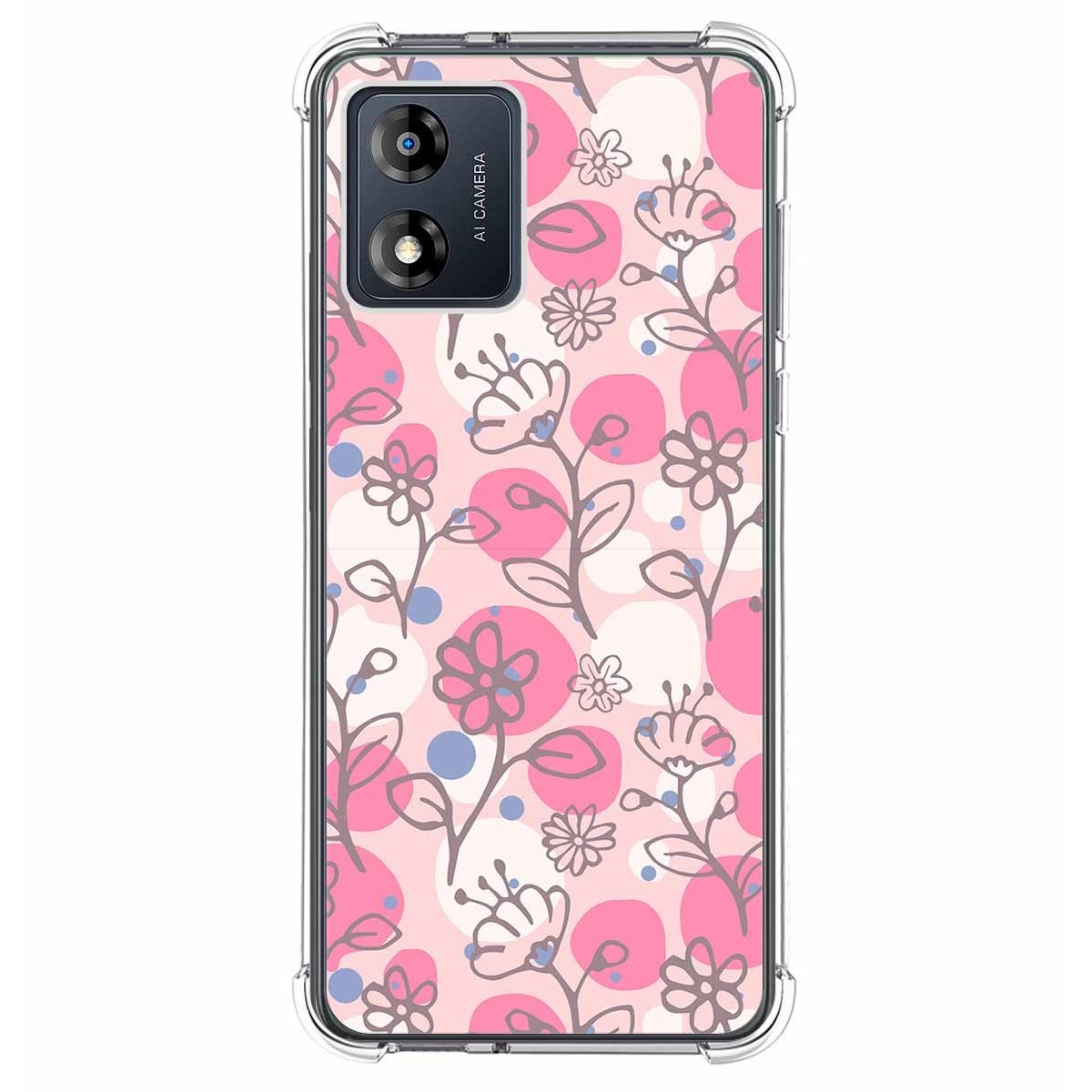 Funda Silicona Antigolpes para Motorola Moto E13 diseño Flores 07 Dibujos
