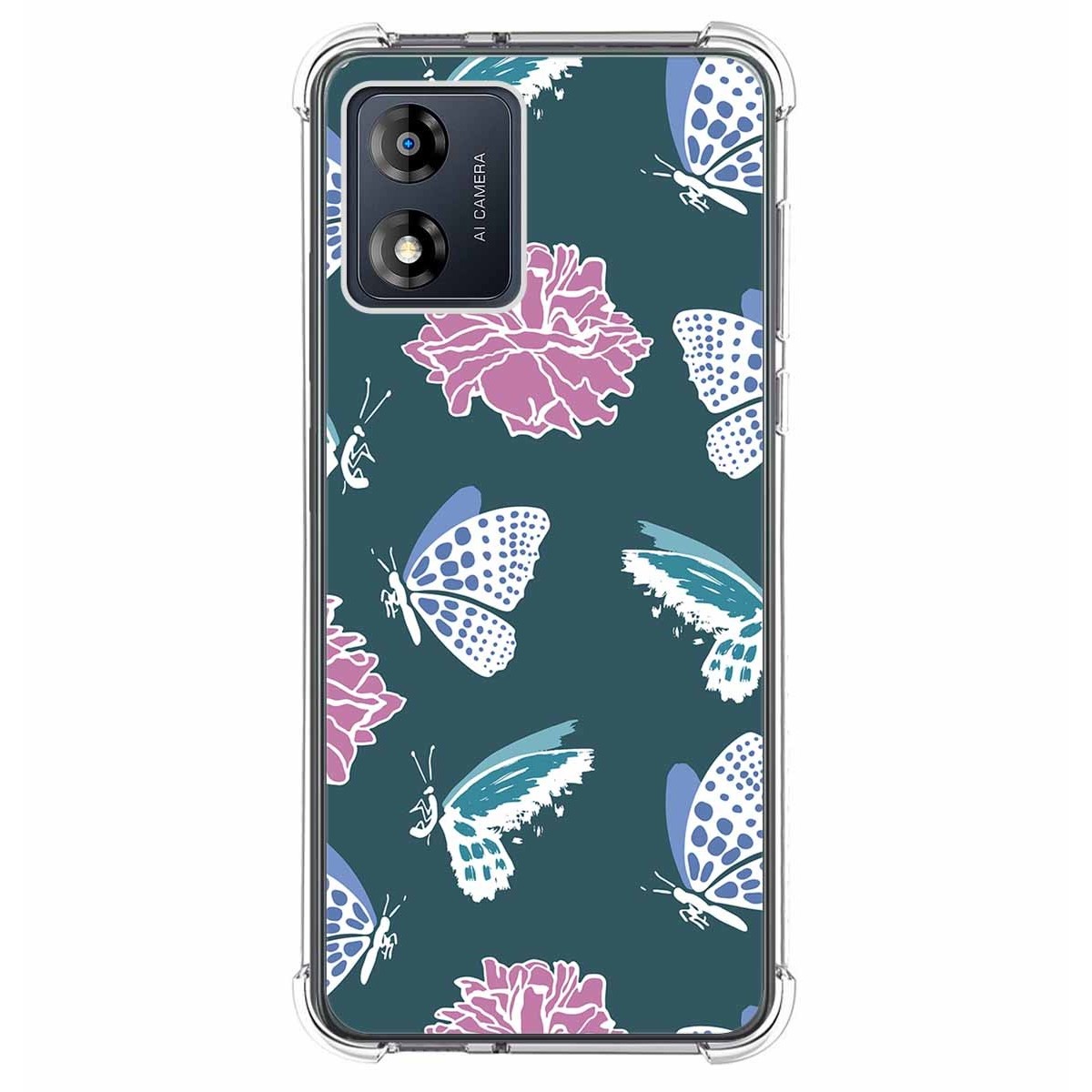 Funda Silicona Antigolpes para Motorola Moto E13 diseño Flores 10 Dibujos