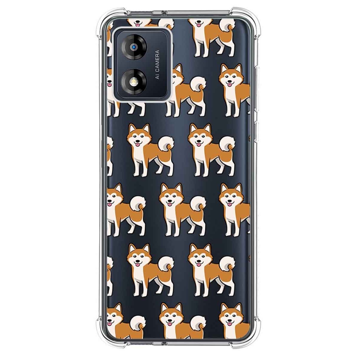 Funda Silicona Antigolpes para Motorola Moto E13 diseño Perros 08 Dibujos
