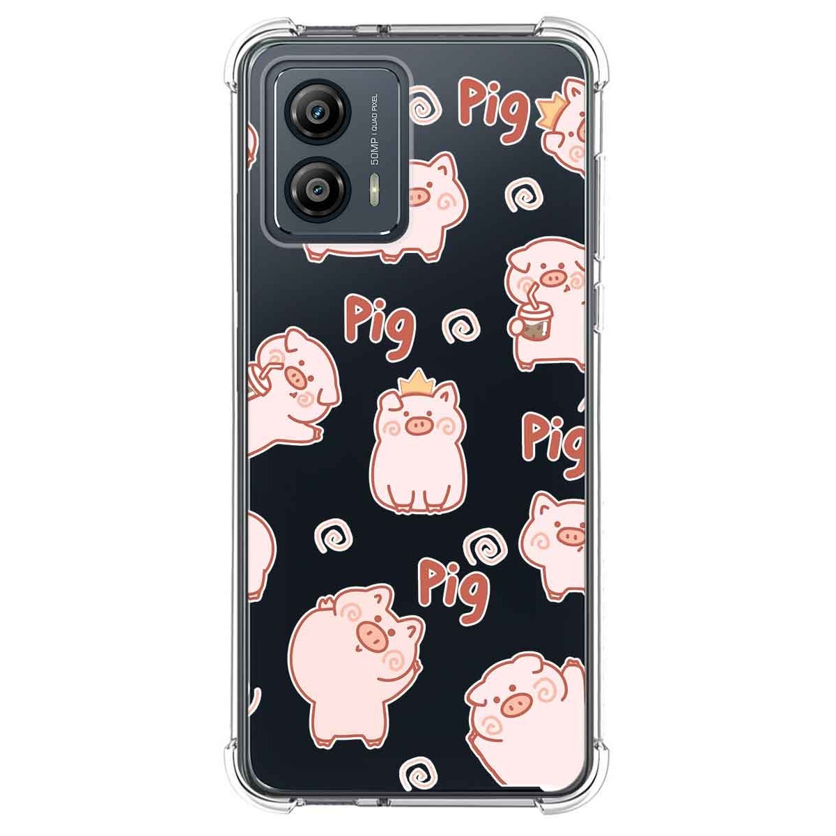 Funda Silicona Antigolpes para Motorola Moto G53 5G diseño Cerdos Dibujos