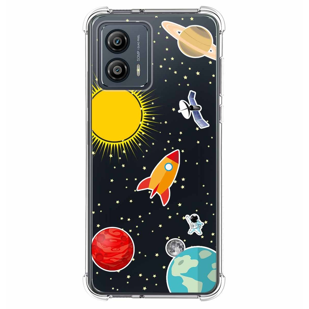 Funda Silicona Antigolpes para Motorola Moto G53 5G diseño Espacio Dibujos