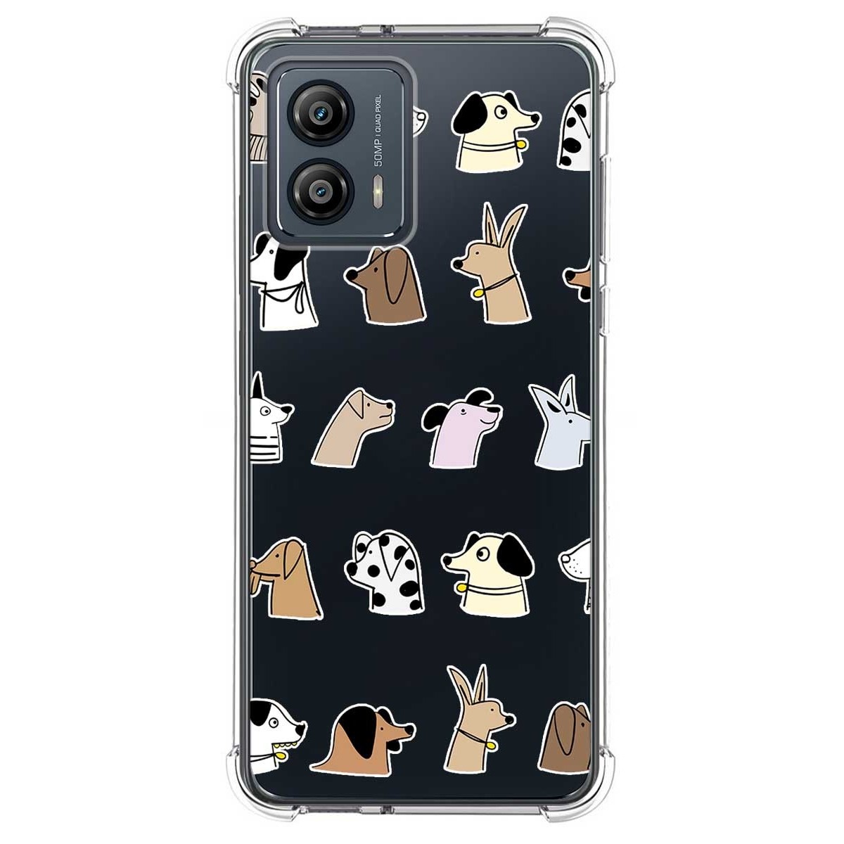 Funda Silicona Antigolpes para Motorola Moto G53 5G diseño Perros Dibujos