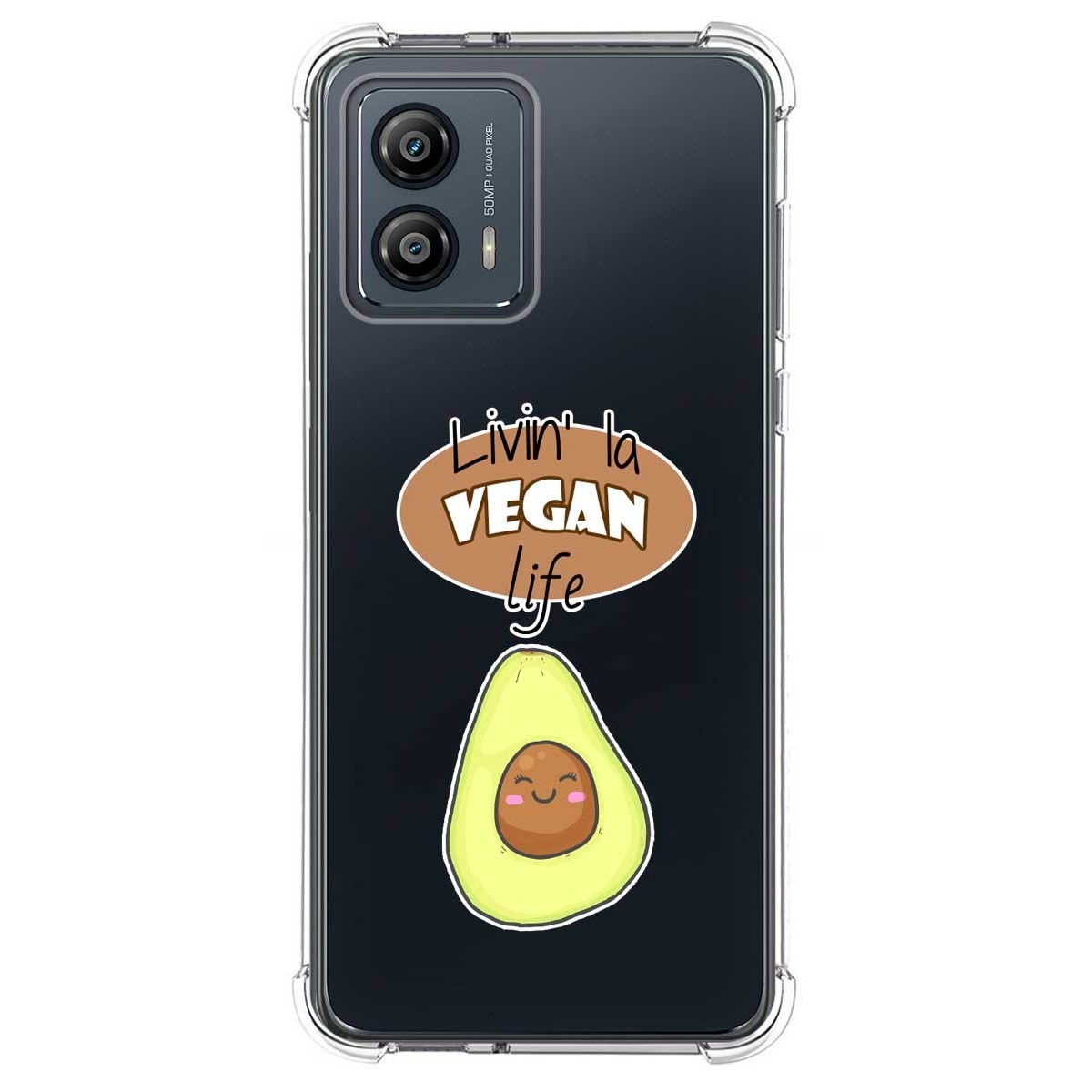 Funda Silicona Antigolpes para Motorola Moto G53 5G diseño Vegan Life Dibujos