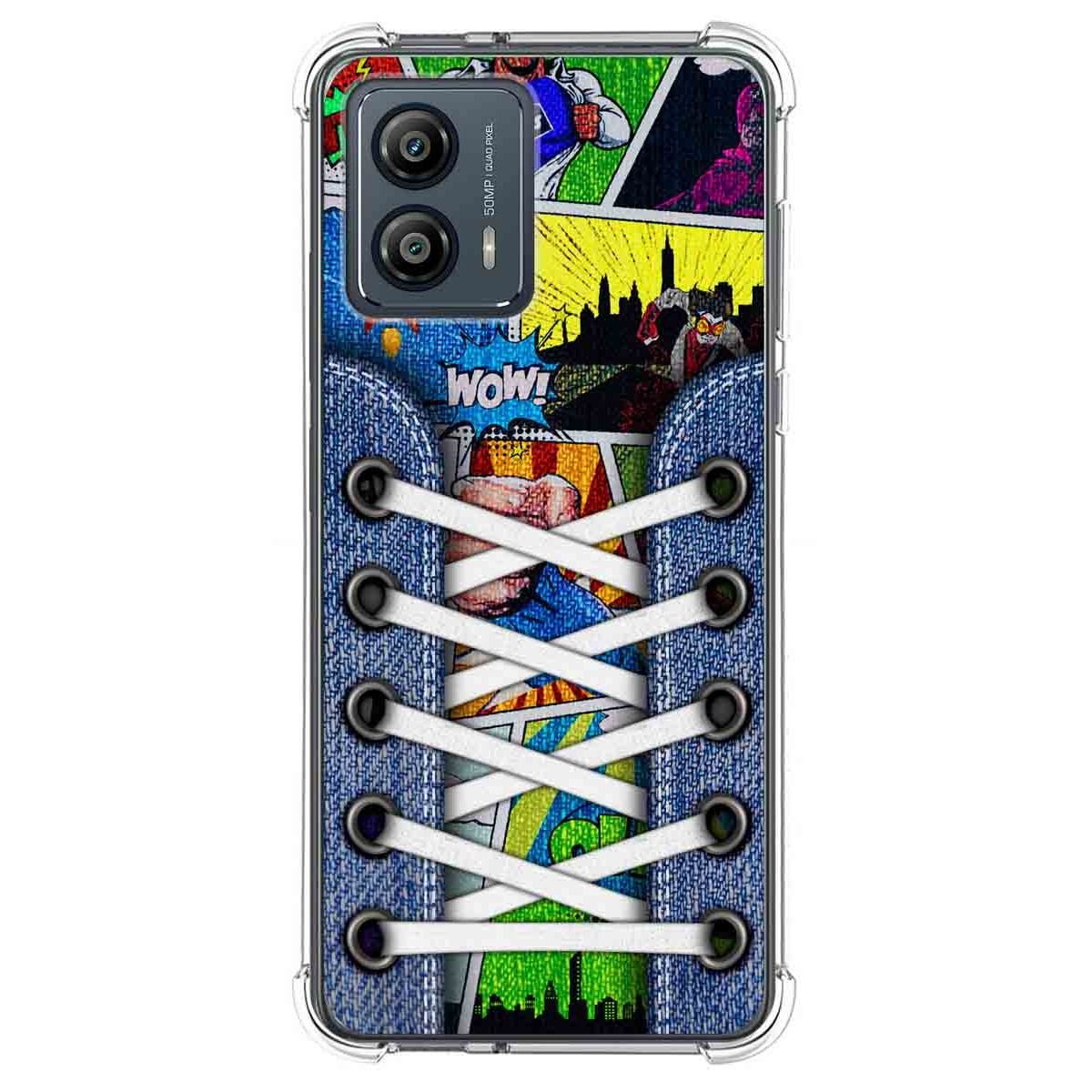 Funda Silicona Antigolpes para Motorola Moto G53 5G diseño Zapatillas 14 Dibujos