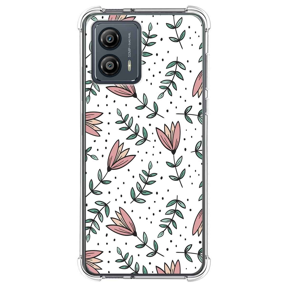 Funda Silicona Antigolpes para Motorola Moto G53 5G diseño Flores 01 Dibujos