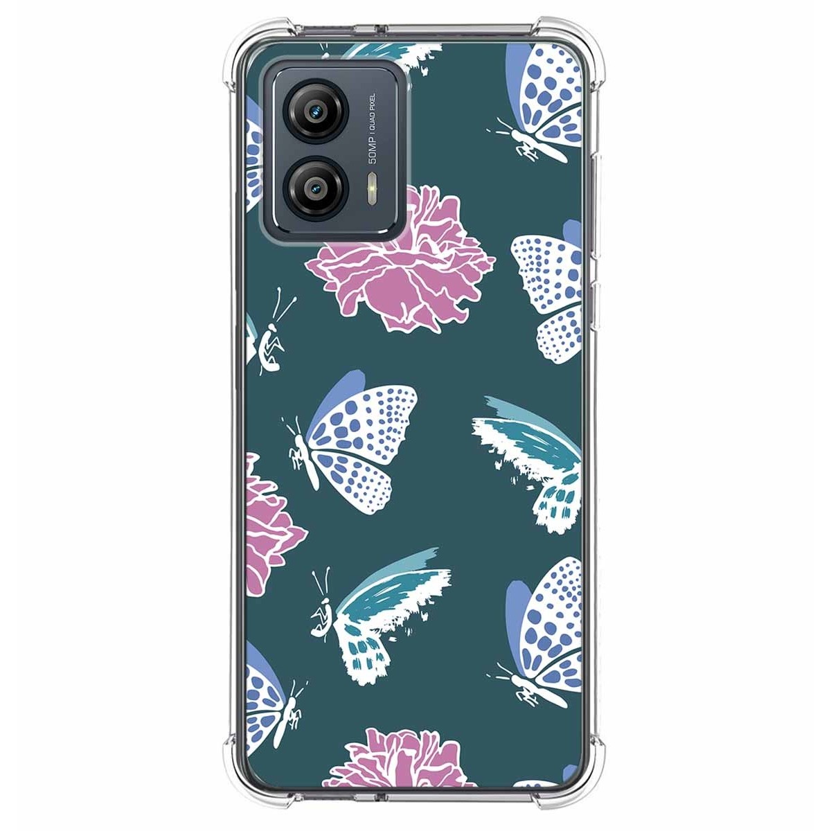 Funda Silicona Antigolpes para Motorola Moto G53 5G diseño Flores 10 Dibujos