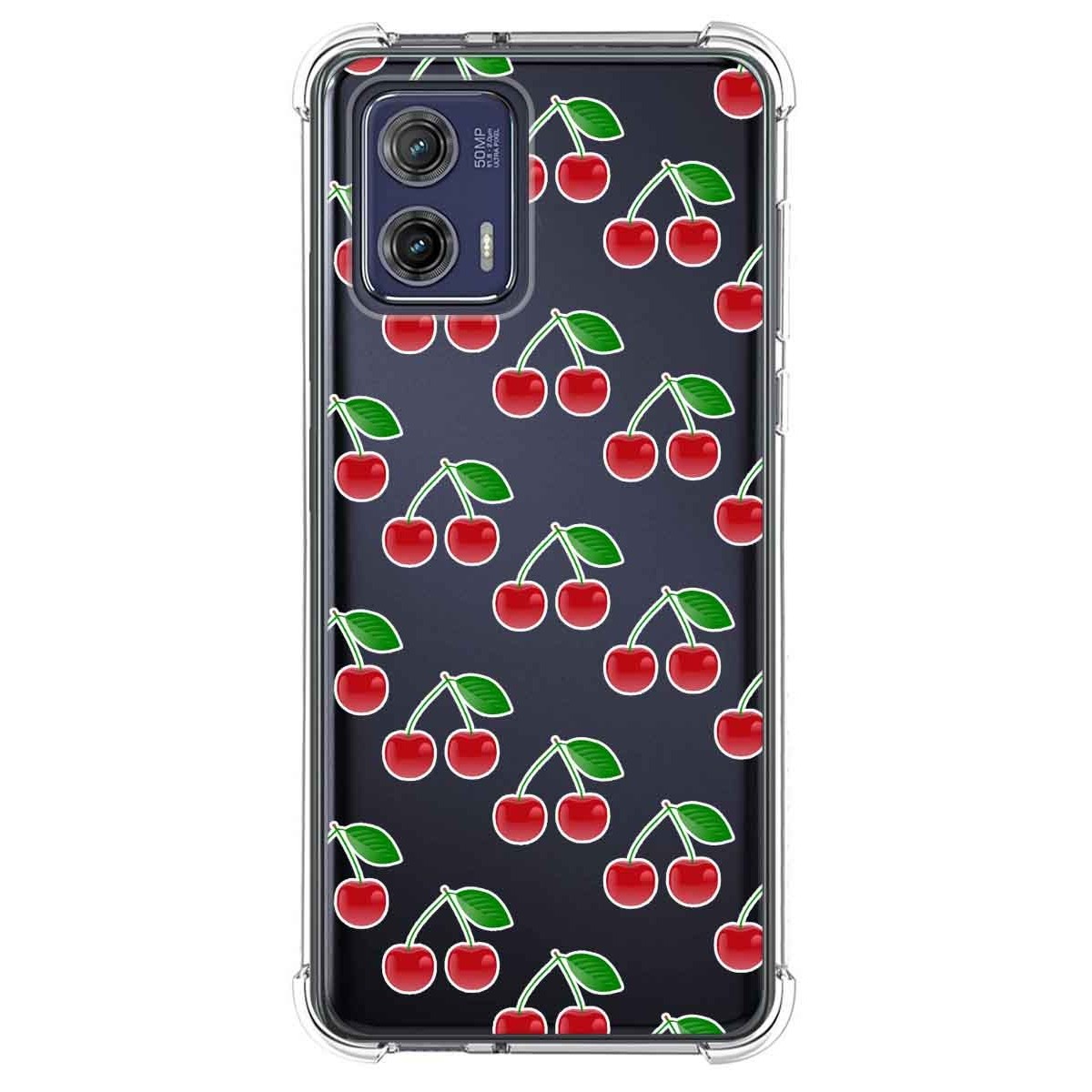 Funda Silicona Antigolpes para Motorola Moto G73 5G diseño Cerezas Dibujos