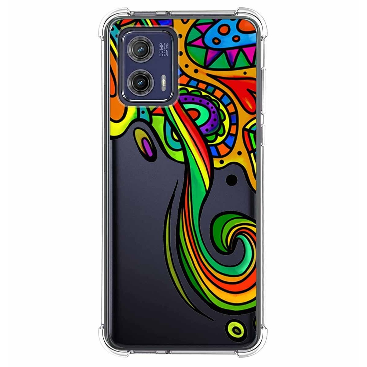 Funda Silicona Antigolpes para Motorola Moto G73 5G diseño Colores Dibujos