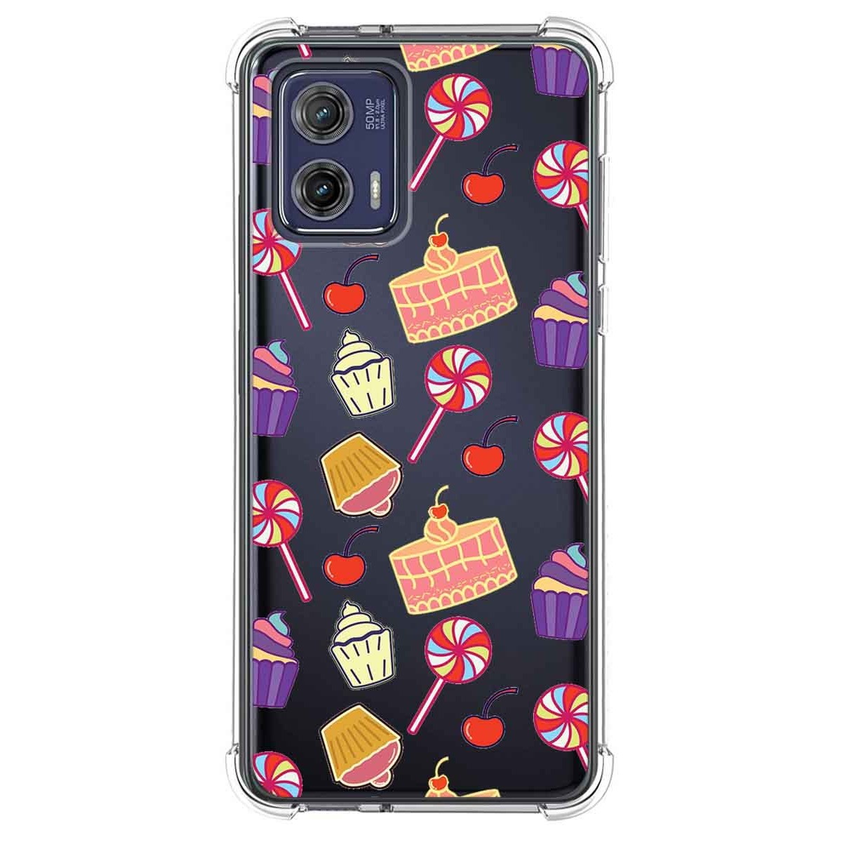 Funda Silicona Antigolpes para Motorola Moto G73 5G diseño Dulces 01 Dibujos