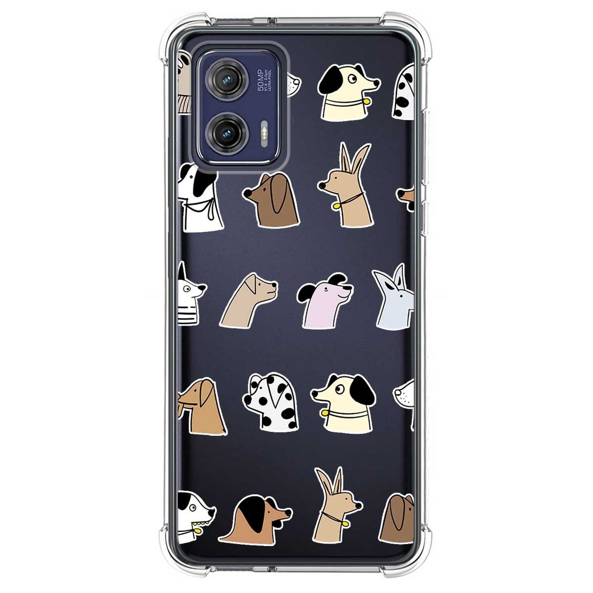 Funda Silicona Antigolpes para Motorola Moto G73 5G diseño Perros Dibujos