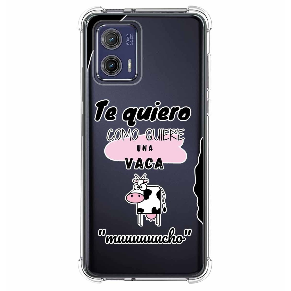 Funda Silicona Antigolpes para Motorola Moto G73 5G diseño Vaca Dibujos