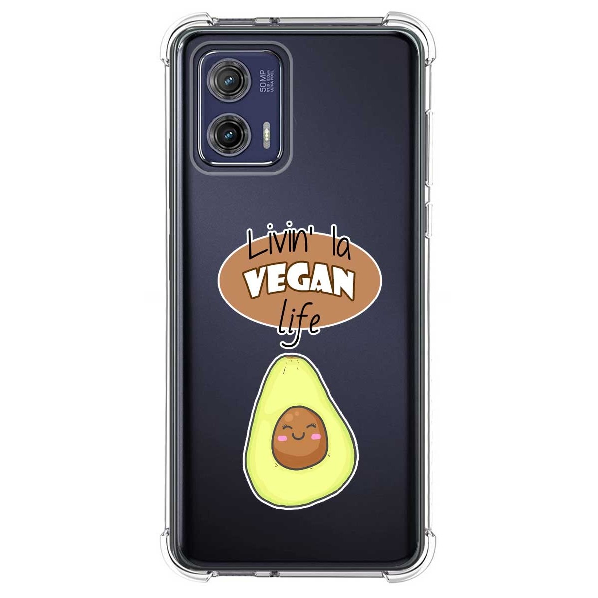 Funda Silicona Antigolpes para Motorola Moto G73 5G diseño Vegan Life Dibujos