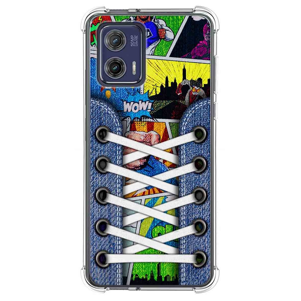 Funda Silicona Antigolpes para Motorola Moto G73 5G diseño Zapatillas 14 Dibujos