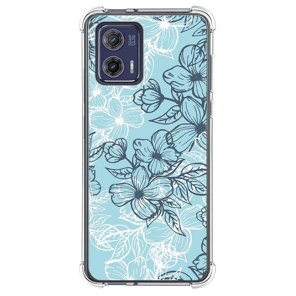 Funda Silicona Antigolpes para Motorola Moto G73 5G diseño Flores 03 Dibujos