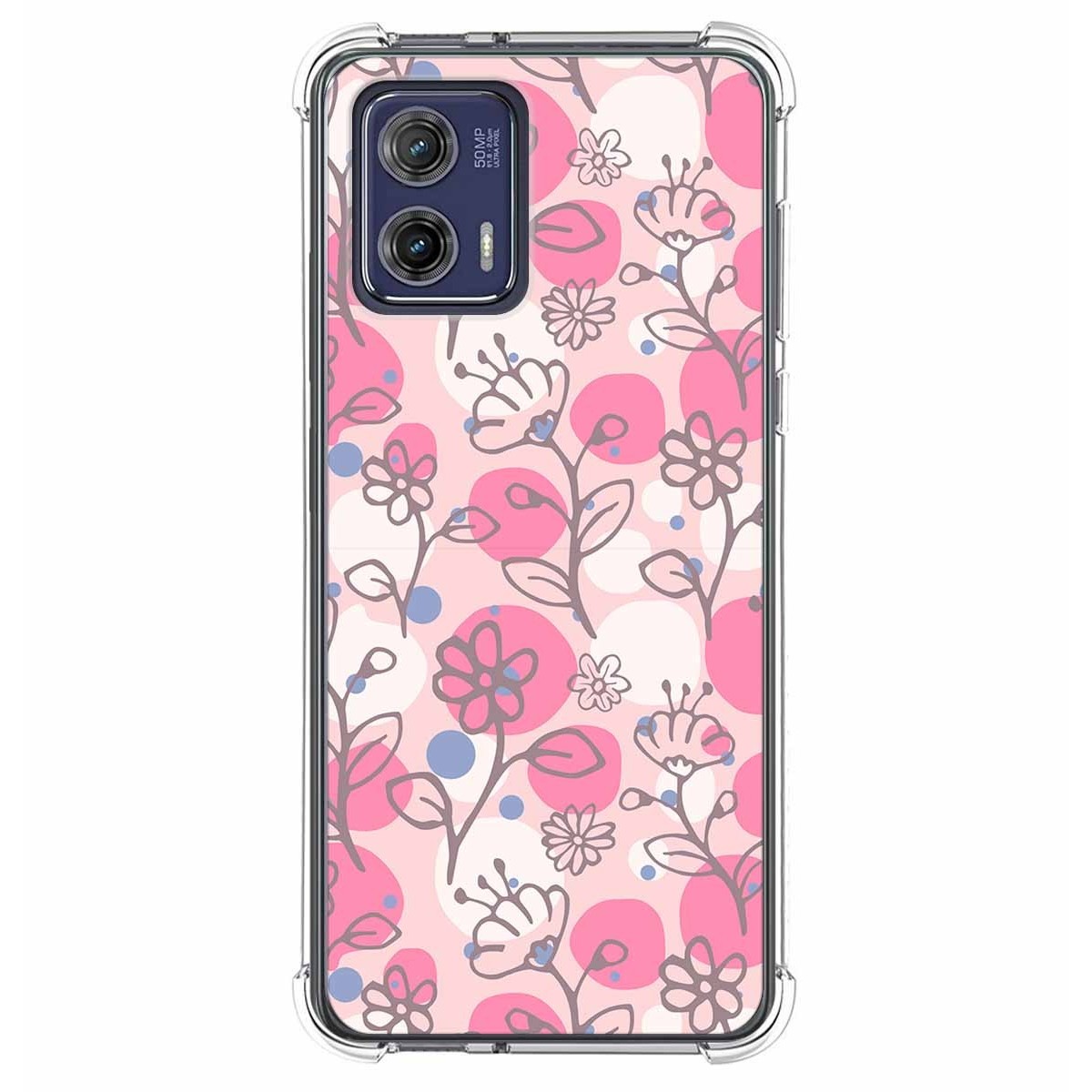 Funda Silicona Antigolpes para Motorola Moto G73 5G diseño Flores 07 Dibujos