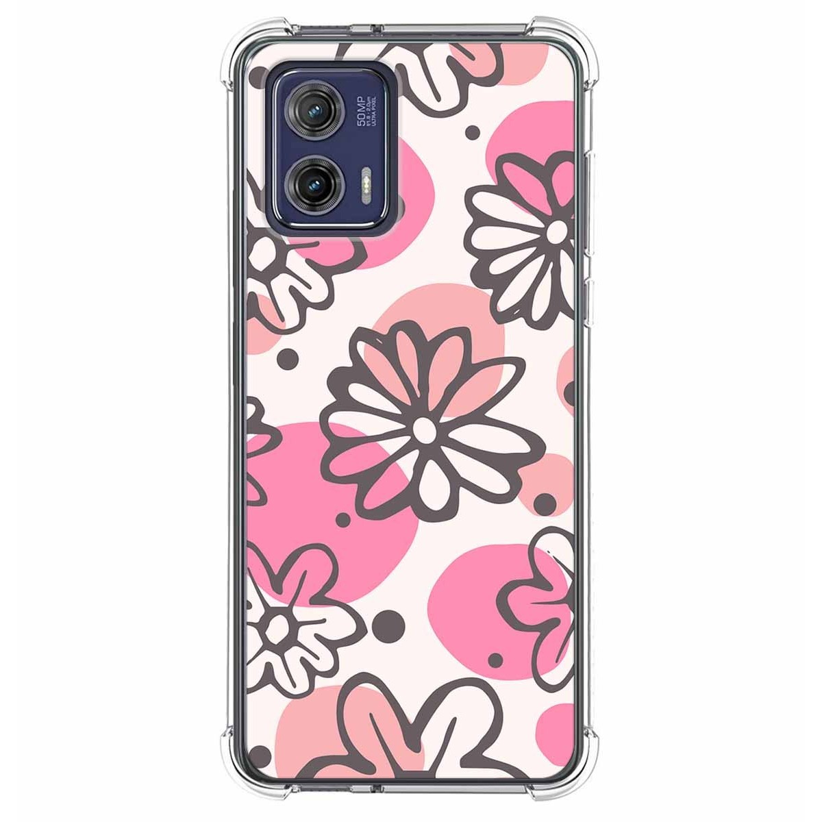 Funda Silicona Antigolpes para Motorola Moto G73 5G diseño Flores 09 Dibujos