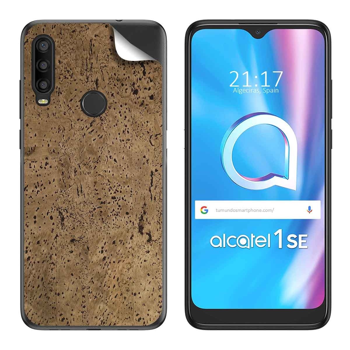 Pegatina Vinilo Autoadhesiva Textura Corcho para Alcatel 1B 2022