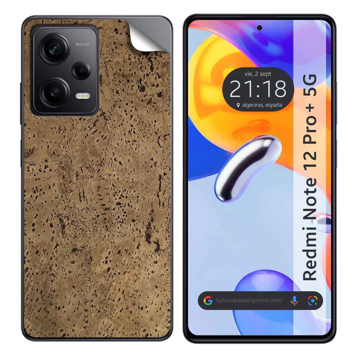 Pegatina Vinilo Autoadhesiva Textura Piel compatible con Xiaomi Redmi Note 12 Pro+ Plus 5G