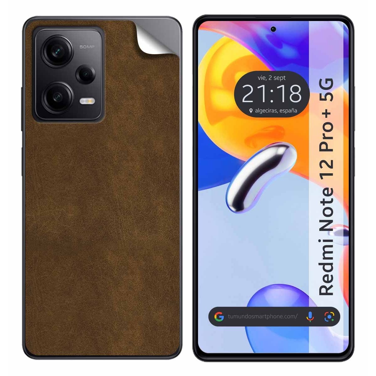 Pegatina Vinilo Autoadhesiva Textura Carbono compatible con Xiaomi Redmi Note 12 Pro+ Plus 5G