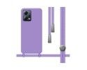 Funda Silicona Líquida con Cordón compatible con Xiaomi POCO X5 5G color Morada