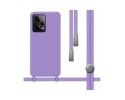 Funda Silicona Líquida con Cordón compatible con Xiaomi POCO X5 Pro 5G color Morada