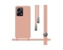 Funda Silicona Líquida con Cordón compatible con Xiaomi Redmi Note 12 Pro+ Plus 5G color Rosa