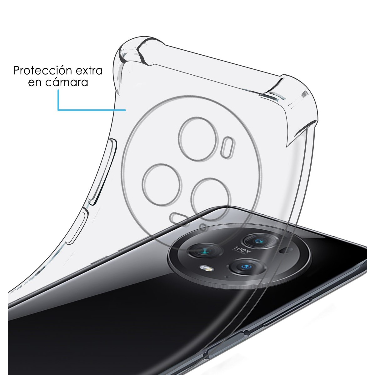 Funda Silicona Antigolpes Transparente para Huawei Honor Magic 5 Pro 5G