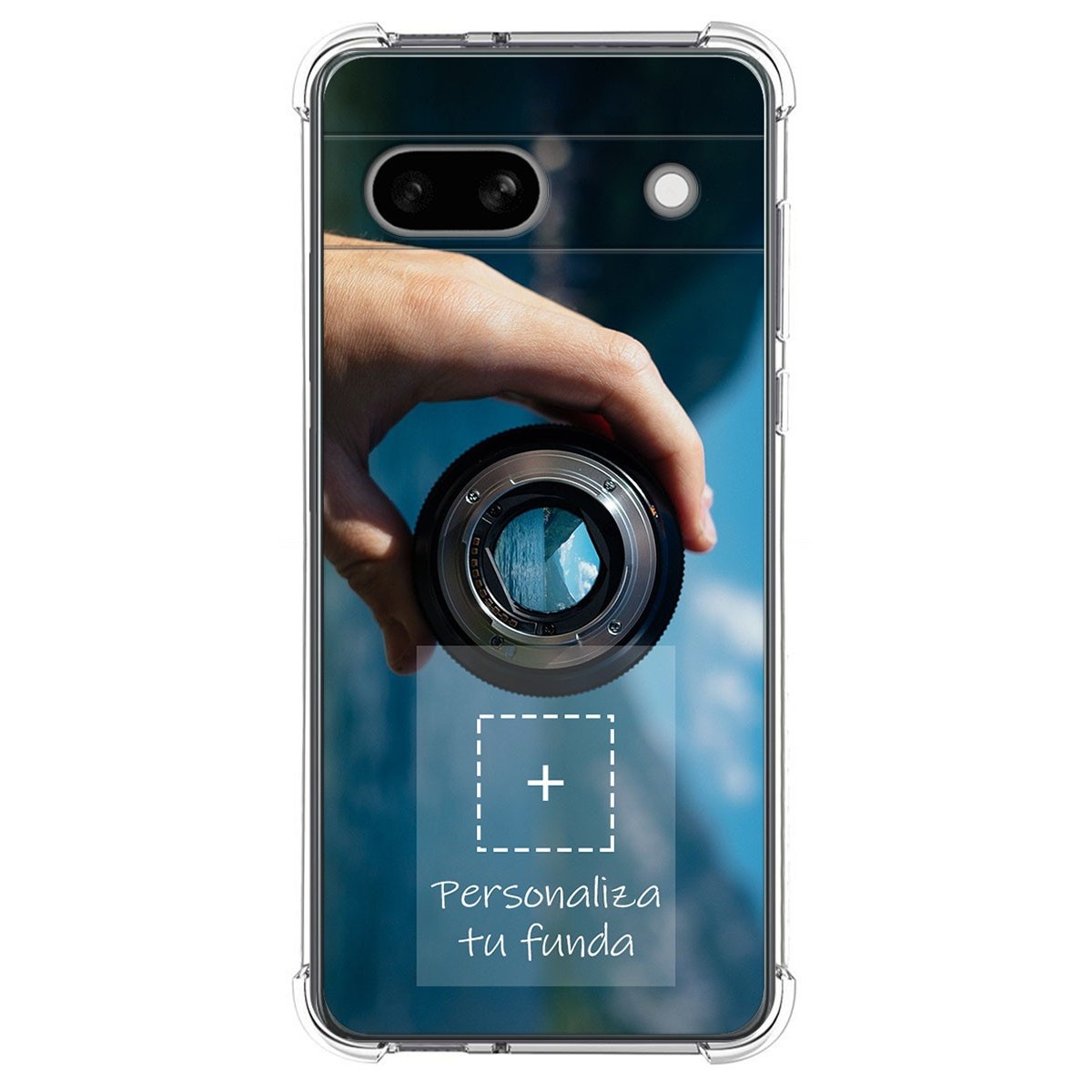 Personaliza tu Funda Silicona AntiGolpes Transparente con tu Fotografía para Google Pixel 7a 5G Dibujo Personalizada