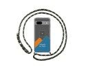 Personaliza tu Funda Colgante Transparente para Google Pixel 7a 5G con Cordon Verde / Dorado Dibujo Personalizada