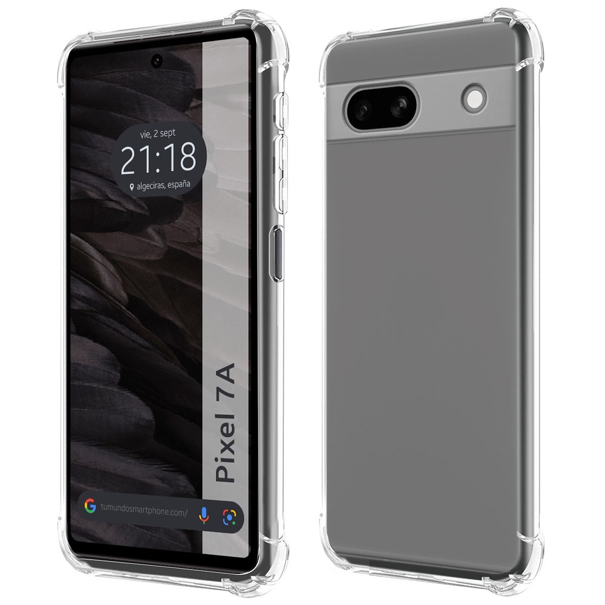 Funda Silicona Antigolpes Transparente para Google Pixel 7a 5G