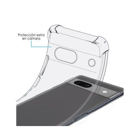 Funda Silicona Antigolpes Transparente para Google Pixel 7a 5G