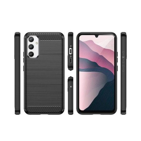 Funda Gel Tpu Tipo Carbon Negra para Samsung Galaxy A34 5G