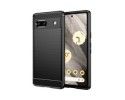 Funda Gel Tpu Tipo Carbon Negra para Google Pixel 7a 5G