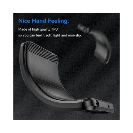 Funda Gel Tpu Tipo Carbon Negra para Google Pixel 7a 5G