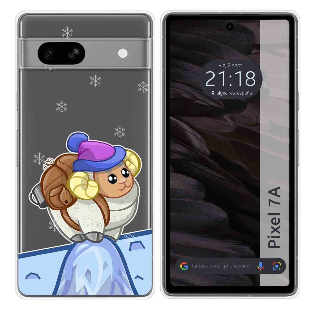 Funda Silicona Transparente para Google Pixel 7a 5G diseño Cabra Dibujos