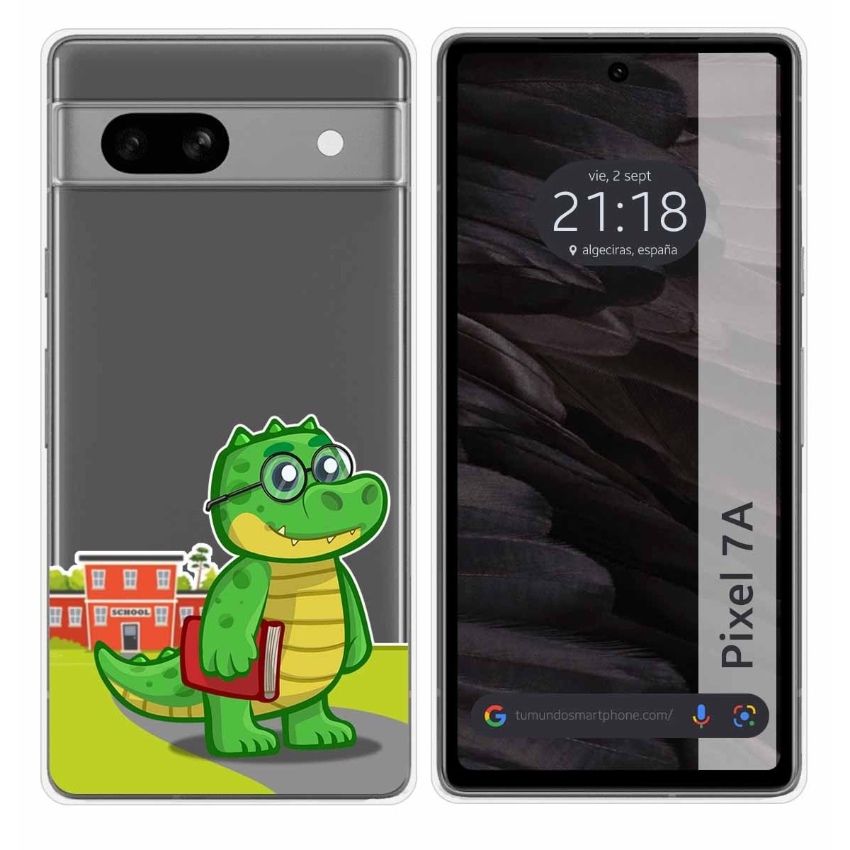 Funda Silicona Transparente para Google Pixel 7a 5G diseño Coco Dibujos