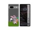 Funda Silicona Transparente para Google Pixel 7a 5G diseño Conejo Dibujos
