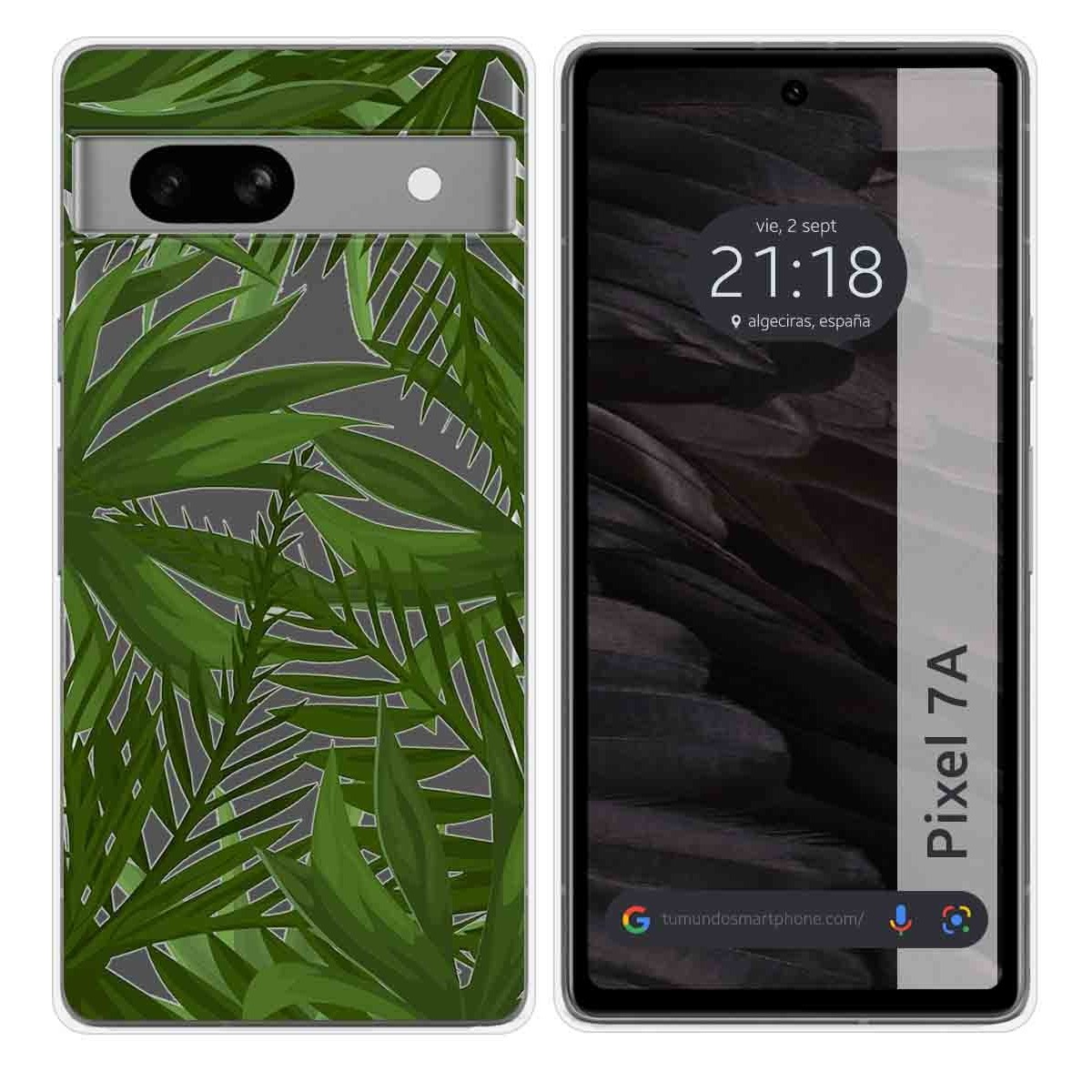 Funda Silicona Transparente para Google Pixel 7a 5G diseño Jungla Dibujos