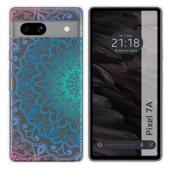 Funda Silicona Transparente para Google Pixel 7a 5G diseño Mandala Dibujos